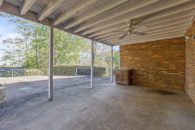 view of patio / terrace with ceiling fan