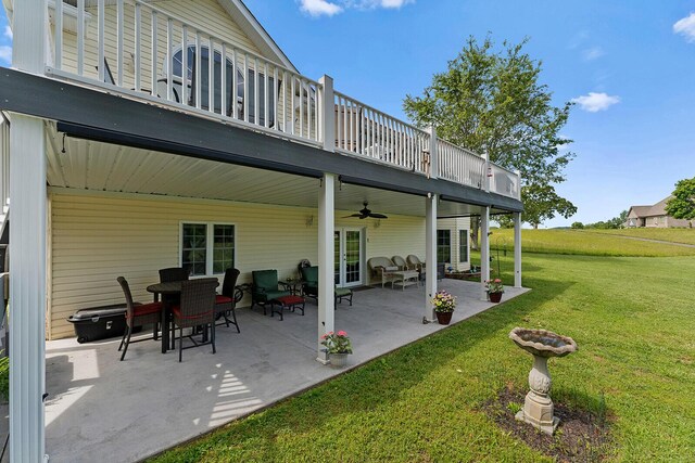 407 Kahite Trl, Vonore, TN 37885 - view of patio with a ceiling fan