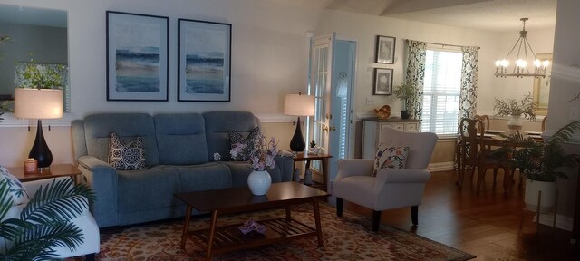 1164 Harvest Glen Dr NW, Cleveland, TN 37312 - living area with a chandelier and wood finished floors