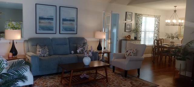 1164 Harvest Glen Dr NW, Cleveland, TN 37312 - living area with a chandelier and wood finished floors