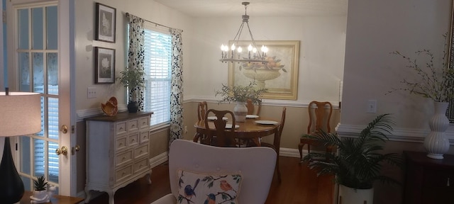 1164 Harvest Glen Dr NW, Cleveland, TN 37312 - dining space with a chandelier and wood finished floors