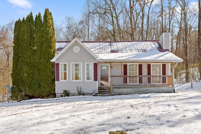 view of front facade with covered porch