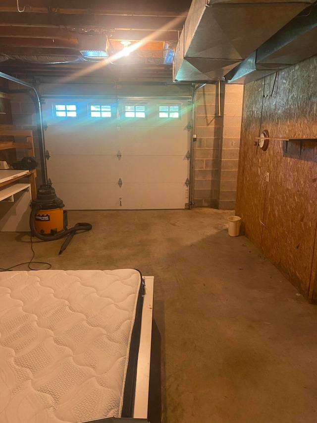 basement with plenty of natural light