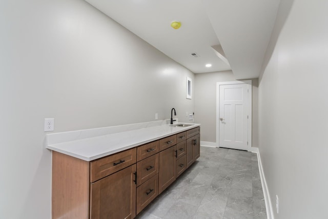 826 Long Mill Rd, Athens, TN 37303 - bathroom featuring marble finish flooring, baseboards, and vanity