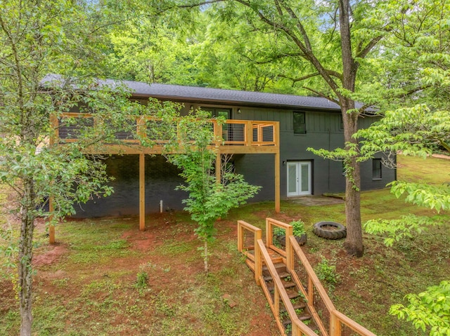 826 Long Mill Rd, Athens, TN 37303 - view of outbuilding featuring french doors and an outdoor fire pit