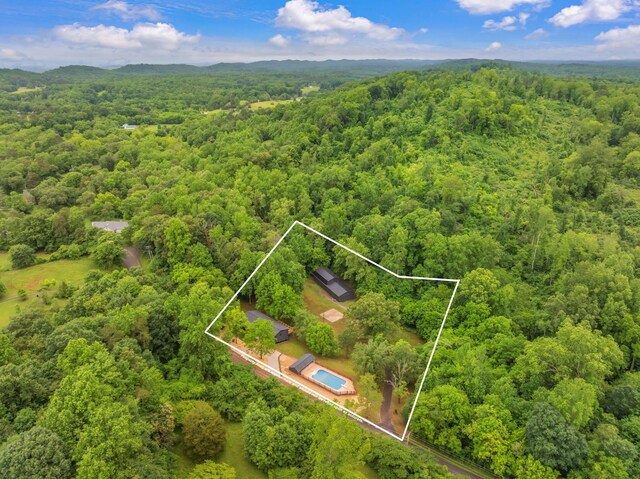 826 Long Mill Rd, Athens, TN 37303 - aerial overview of property's location featuring a heavily wooded area and property boundaries highlighted