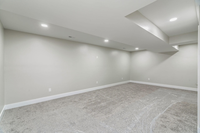 826 Long Mill Rd, Athens, TN 37303 - finished basement with carpet floors, baseboards, and recessed lighting