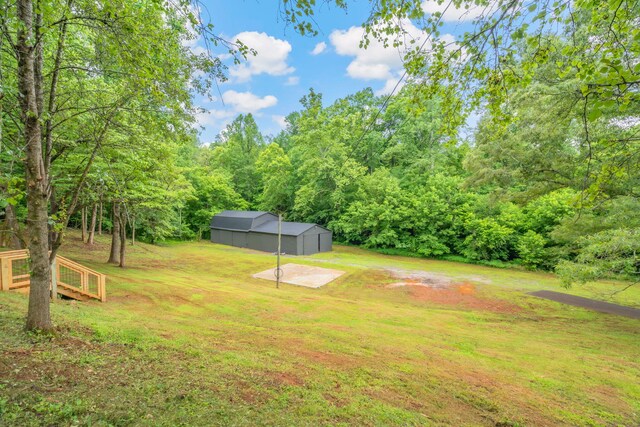 826 Long Mill Rd, Athens, TN 37303 - view of grassy yard featuring an outbuilding and a wooded view