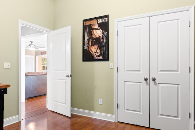 interior space with hardwood / wood-style flooring