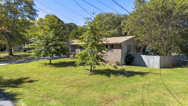 exterior space featuring a front lawn