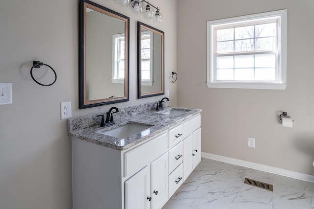 bathroom with vanity