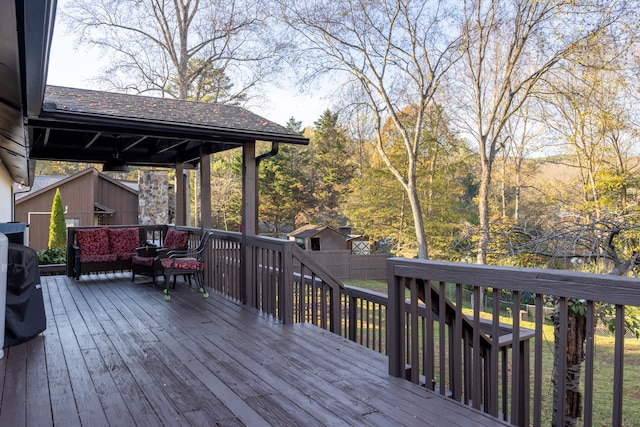 view of wooden deck