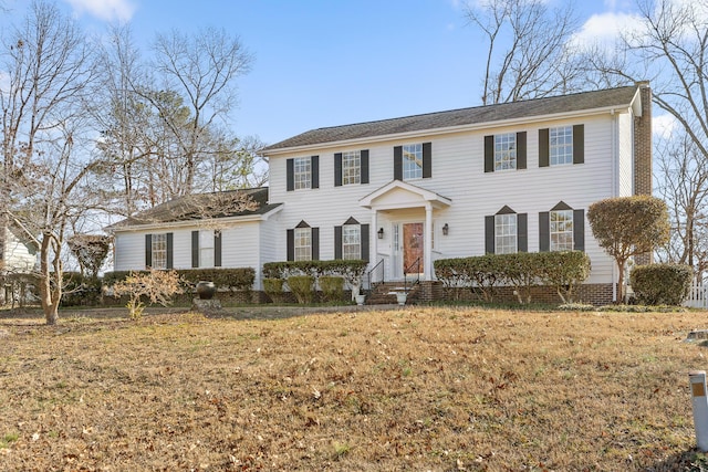 colonial house with a front yard