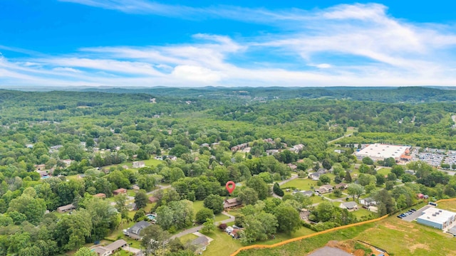 bird's eye view with a forest view