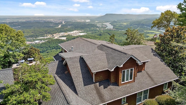 212 N Palisades Dr, Signal Mountain, TN 37377 - view from above of property with a mountainous background