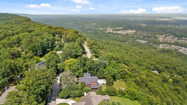 212 N Palisades Dr, Signal Mountain, TN 37377 - aerial view of property's location featuring a heavily wooded area
