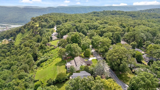 212 N Palisades Dr, Signal Mountain, TN 37377 - aerial overview of property's location featuring a heavily wooded area