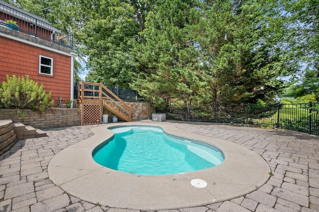 212 N Palisades Dr, Signal Mountain, TN 37377 - view of swimming pool featuring stairs, a patio, and a fenced backyard