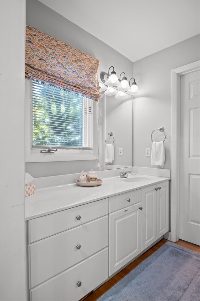 212 N Palisades Dr, Signal Mountain, TN 37377 - bathroom with vanity and wood finished floors