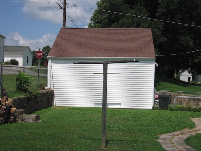 exterior space with a lawn