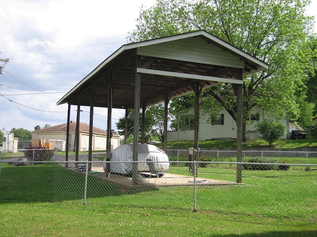 view of home's community with a yard