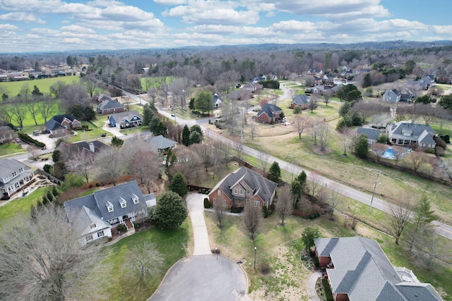 bird's eye view featuring a residential view