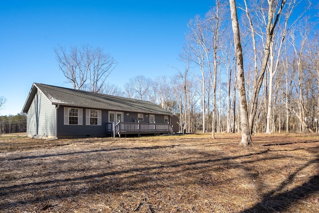 view of front of house featuring a deck