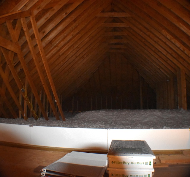 view of attic