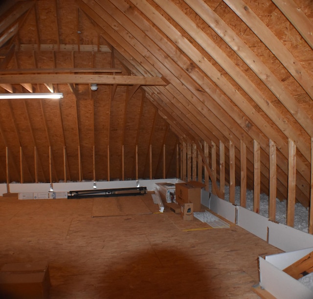 view of attic