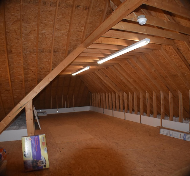 view of attic