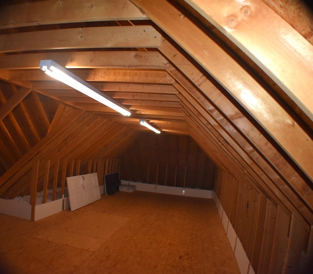 view of attic