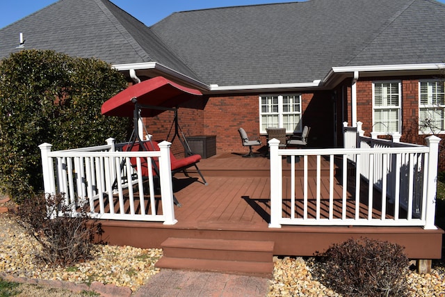 view of wooden terrace