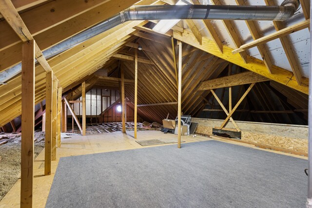 view of attic