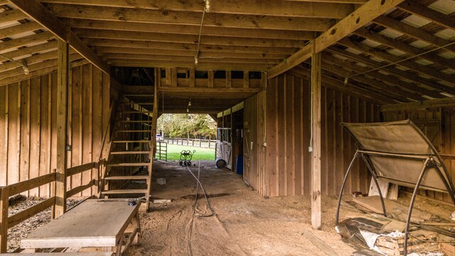 view of unfinished attic