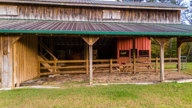 view of horse barn