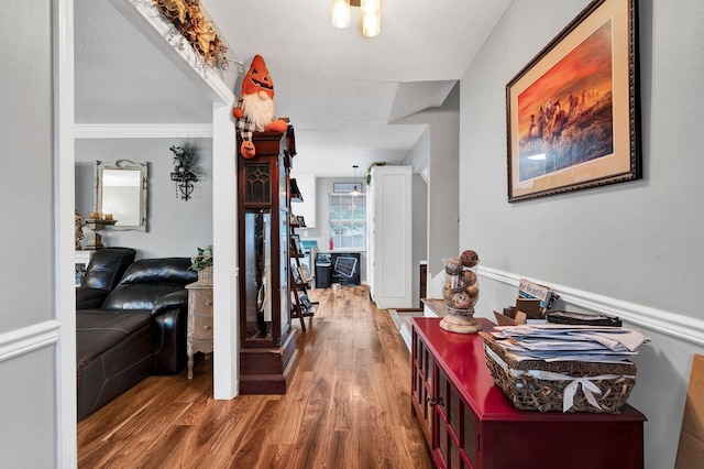 corridor featuring hardwood / wood-style floors