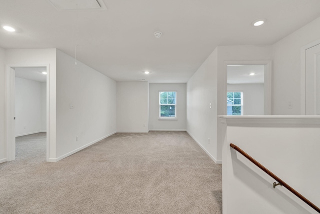 6026 Pearson Ln NW Unit 31, Cleveland, TN 37312 - empty room featuring attic access, light colored carpet, recessed lighting, and baseboards