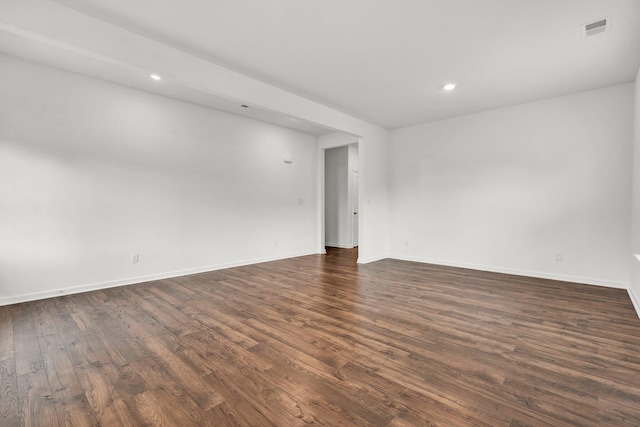 6026 Pearson Ln NW Unit 31, Cleveland, TN 37312 - spare room featuring dark wood-style flooring, recessed lighting, and baseboards