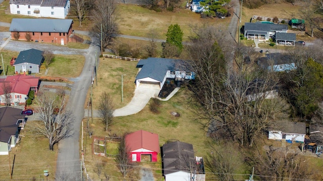 drone / aerial view with a residential view
