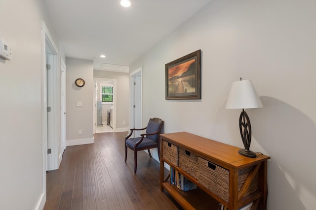 131 Winesap Way SW, Cleveland, TN 37311 - hallway featuring baseboards, recessed lighting, and dark wood-type flooring