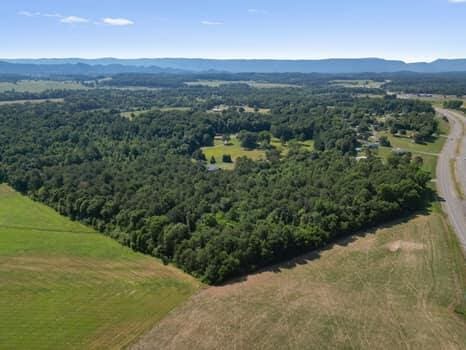 aerial view featuring a mountain view