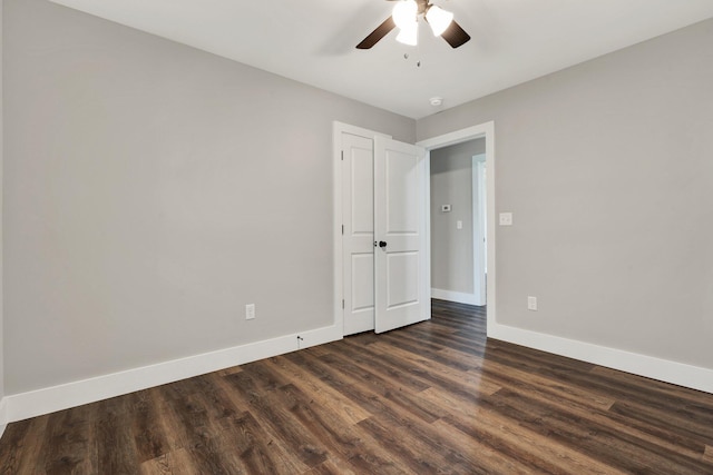 810 Cedar Springs Rd, Athens, TN 37303 - empty room featuring ceiling fan, baseboards, and dark wood-style floors