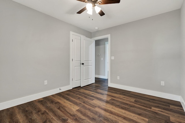 810 Cedar Springs Rd, Athens, TN 37303 - unfurnished bedroom featuring baseboards, dark wood-style floors, and ceiling fan
