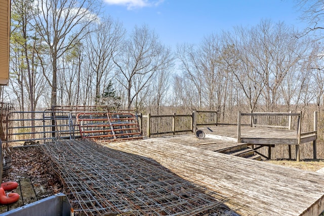 view of yard featuring a wooden deck