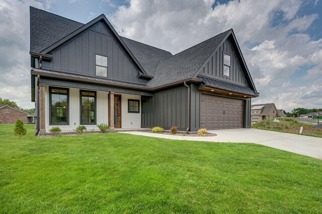 111 Arthur Ln NW, Cleveland, TN 37312 - modern farmhouse with a standing seam roof, roof with shingles, and board and batten siding