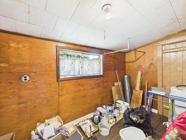 174 E Jackson Ave, Spring City, TN 37381 - basement featuring wood finished floors and wood walls