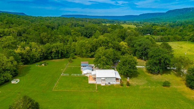 aerial view featuring a mountain view