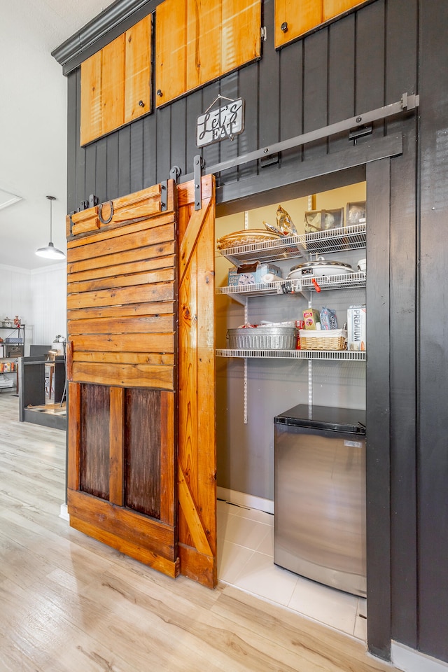 interior space featuring light hardwood / wood-style floors