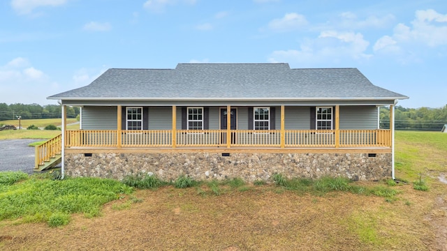 view of front of house featuring covered porch