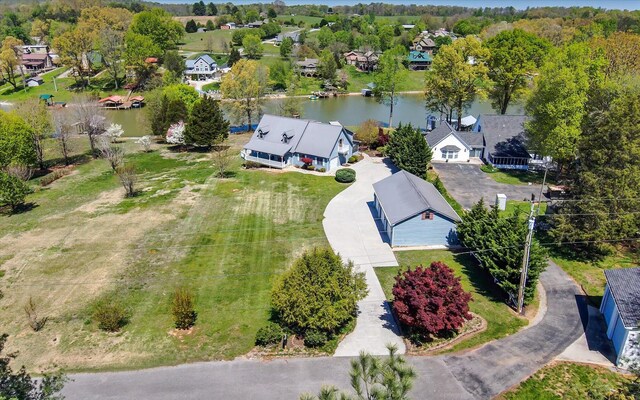 131 Corntassel Shrs, Vonore, TN 37885 - drone / aerial view featuring a water view and a residential view